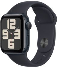 Apple Watch SE 2, 40 мм, корпус из алюминия цвета тёмная ночь, спортивный ремешок цвета тёмная ночь, GPS + Cellular, M/L